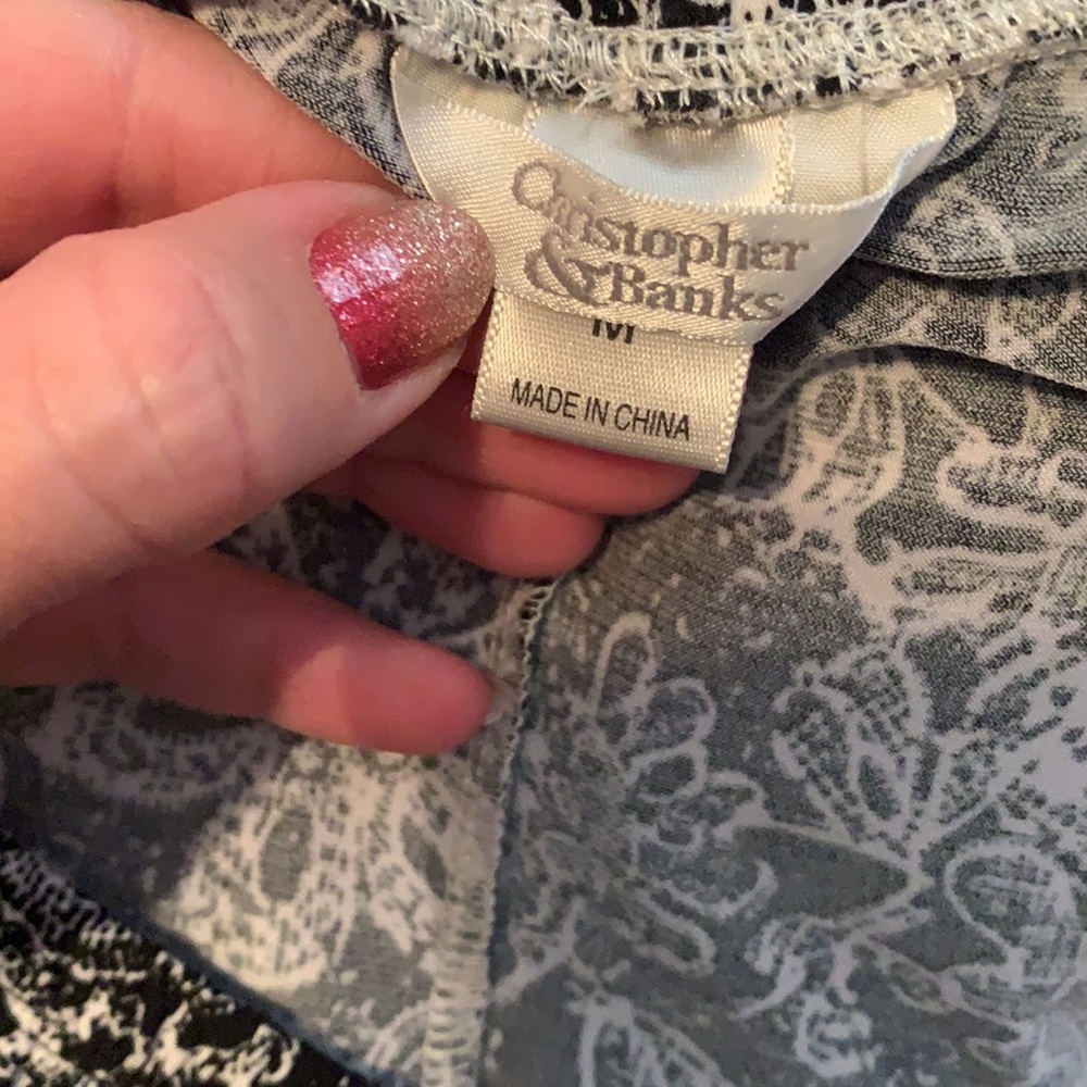 Black & white floral skirt - Medium - Picture 3 of 5